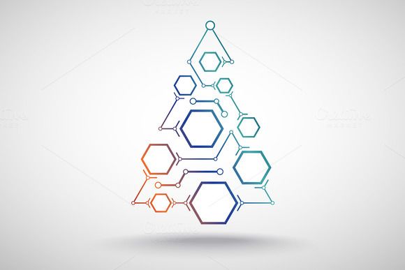 hexagon xmas tree
